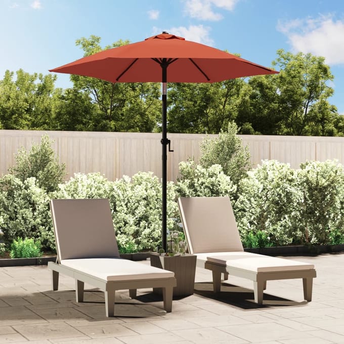 vidaXL - Parasol - 200x224 - cm - aluminium - terracotta