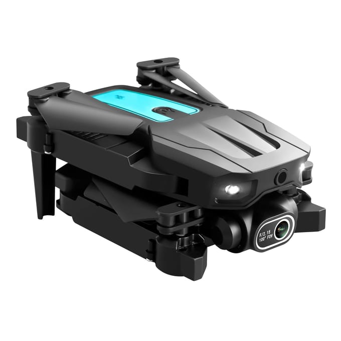 Mini drone télécommandé avec double caméra 4K pliable sans tête avec évitement d'obstacles Dual Camera Optical Flow Positioning 1 Battery noir