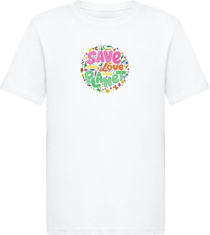 Mister Tee - Kids Save And Love Kinder Tshirt - Kids 146/152 - Wit