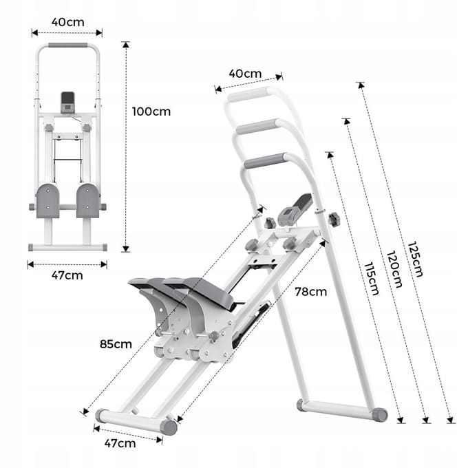 Trap stepper KZYNTH QK7906 met verstelbare home training climber LCD 100KG