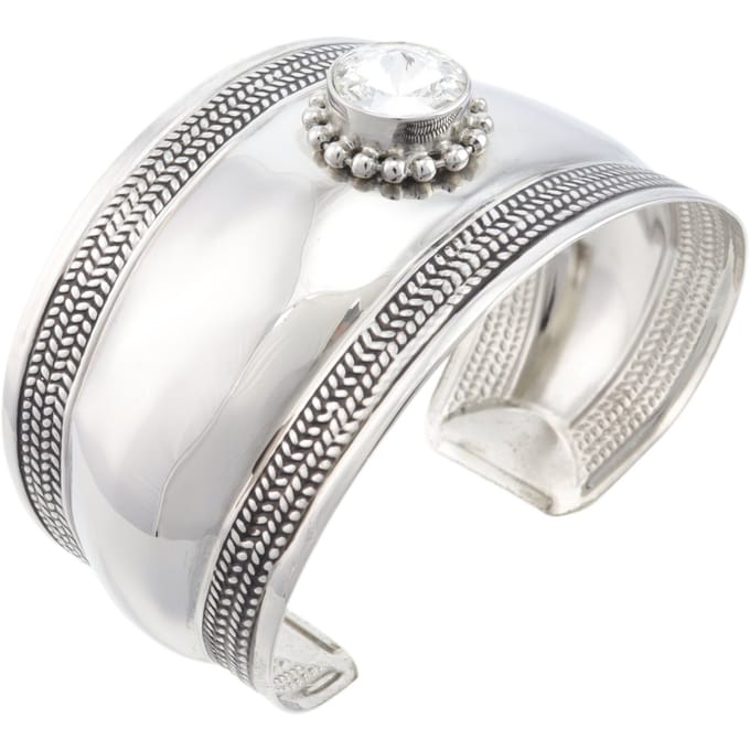 Behave – Bangle – Zilverkleur Transparant – Open – Boho – Ibiza – Dames