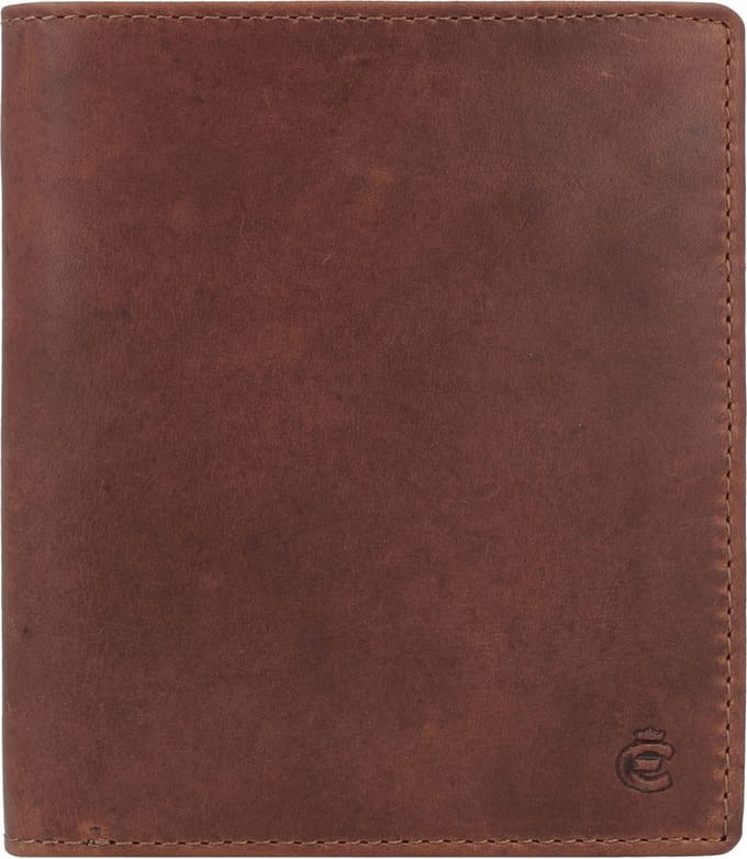 Esquire Leren Portemonnee Dallas Wallet 18 CC Brown Bruine
