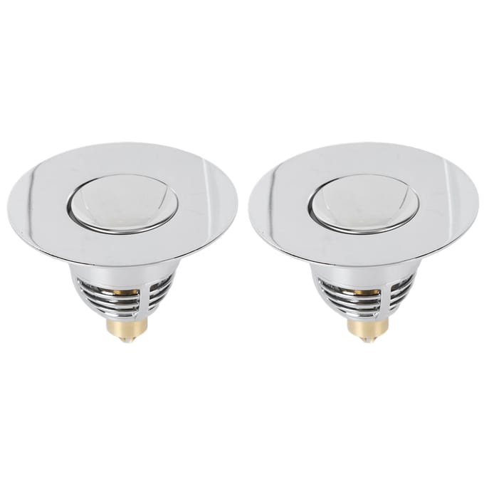 Lot de 2 bouchons de vidange pour lavabo de salle de bain white
