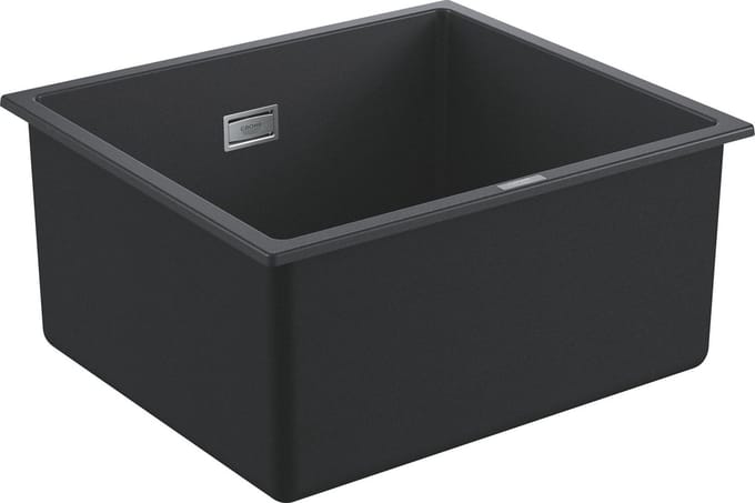 GROHE K700U composiet spoelbak - 45,7cm - Onderbouw - Met overloop - Granite Black