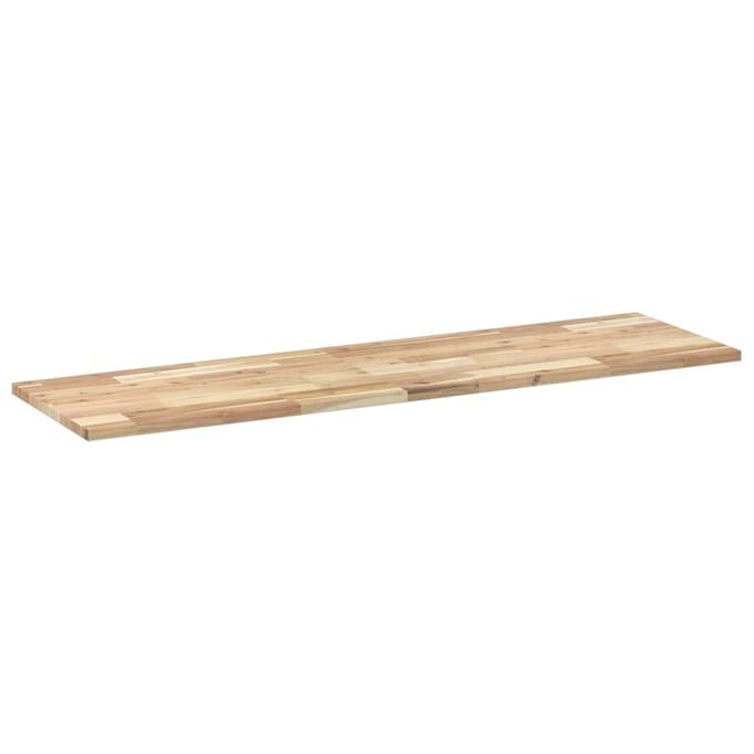 vidaXL - Wandschap - zwevend - 120x40x2 - cm - onbehandeld - massief - acaciahout