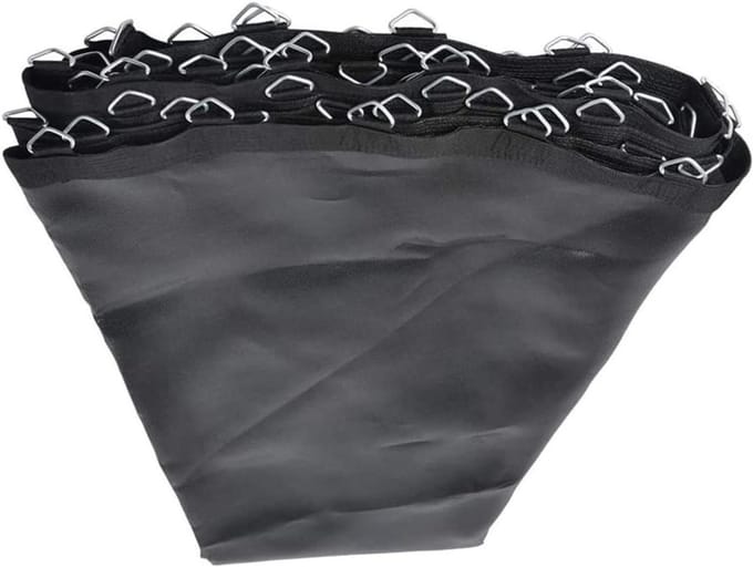 Trampoline Springdoek - Vervangend Doek - Veilig Stuiteren - UV-bestendig - Diverse Maten - Zwart