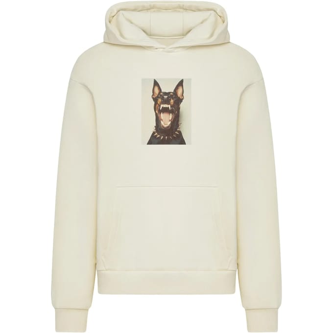 Mister Tee - Fearless Dawg Fluffy Hoodie/trui - M - Creme