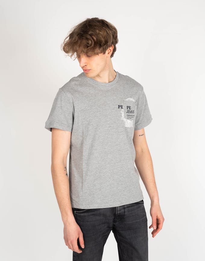 Pepe Jeans T-shirt Sergio Mannen Grijs