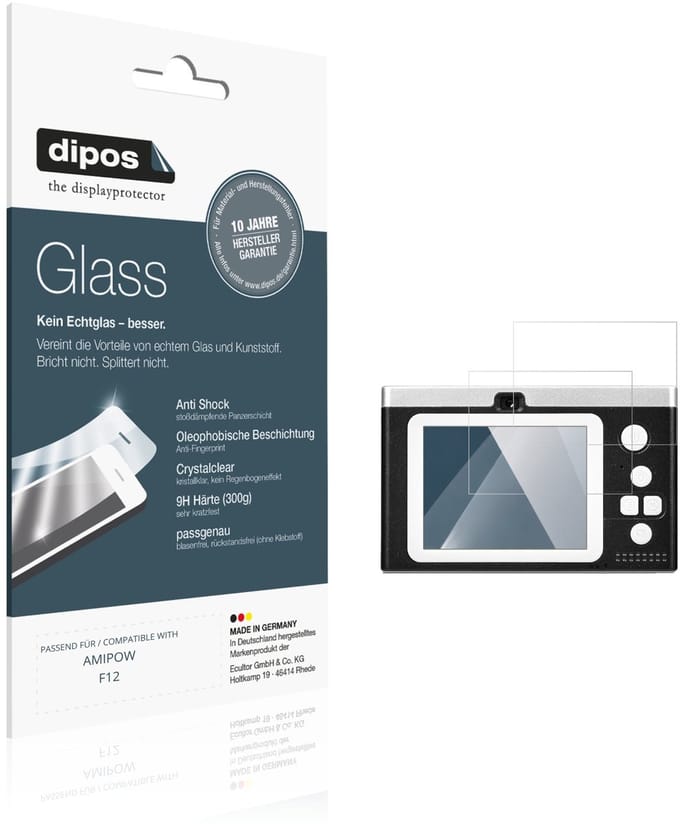 dipos – 2x Pantserfolie geschikt voor AMIPOW F12 | 9H Screenprotector