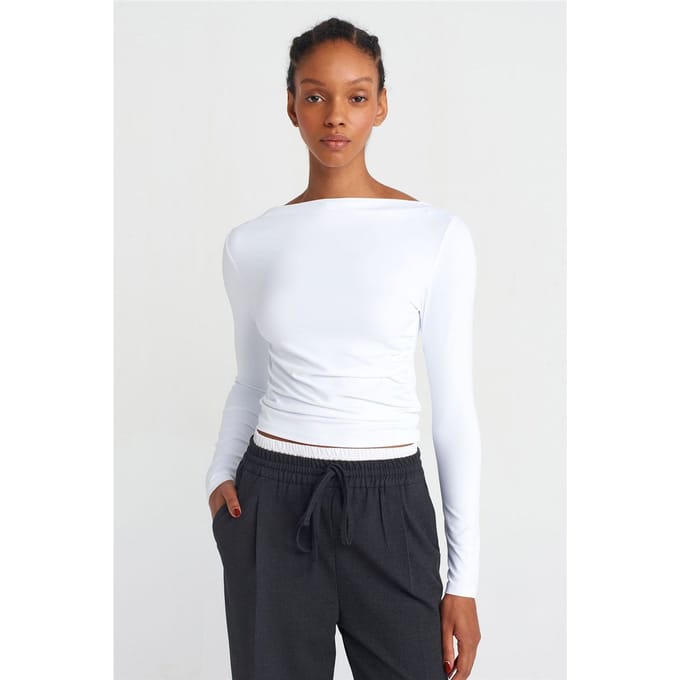 Slim Fit Bootneck Langsleeve Blouse