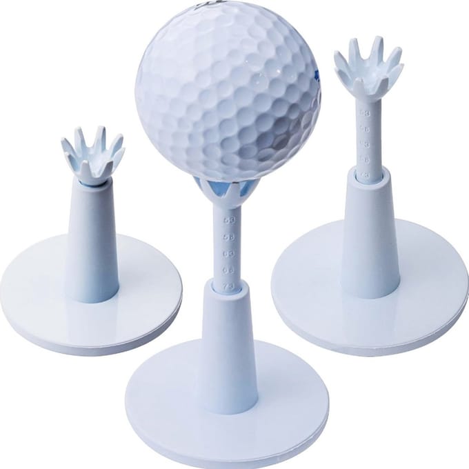 Stripe verstelbare golftees 53-73 mm - 2 stuks - Rubberen top