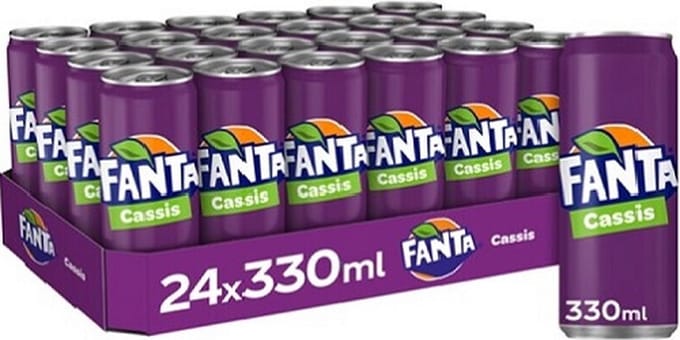 Fanta Cassis 24x33cl – Frisdrank Tray – Fruitige Bruisende Smaak