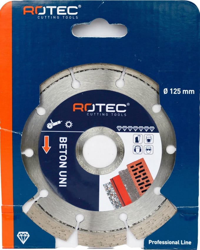 Rotec Diamant zaagblad Beton UNI  ø125xø22,2