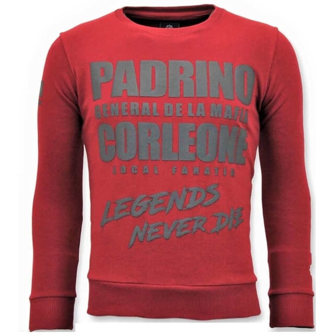 Stoere Trui Mannen - Padrino Corleone - Rood