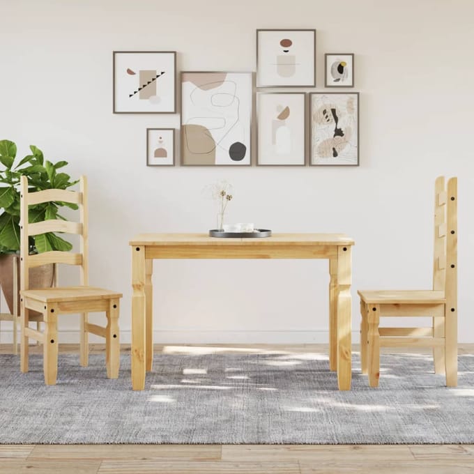 vidaXL - Eettafel - Corona - 112x60x75 - cm - massief - grenenhout