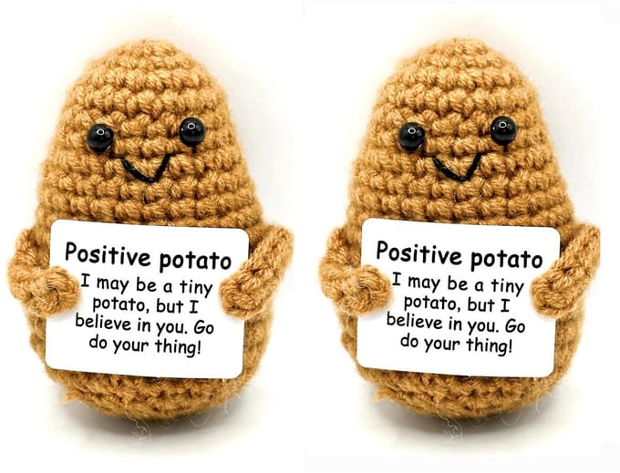 Hypify - Positive Potato - bruin duo - knuffeltje - Positiviteit