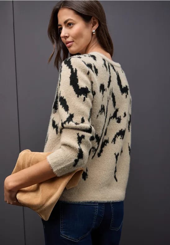 Street one - Dames pull - Maat XL - Vrouwen - Bruin - polyester