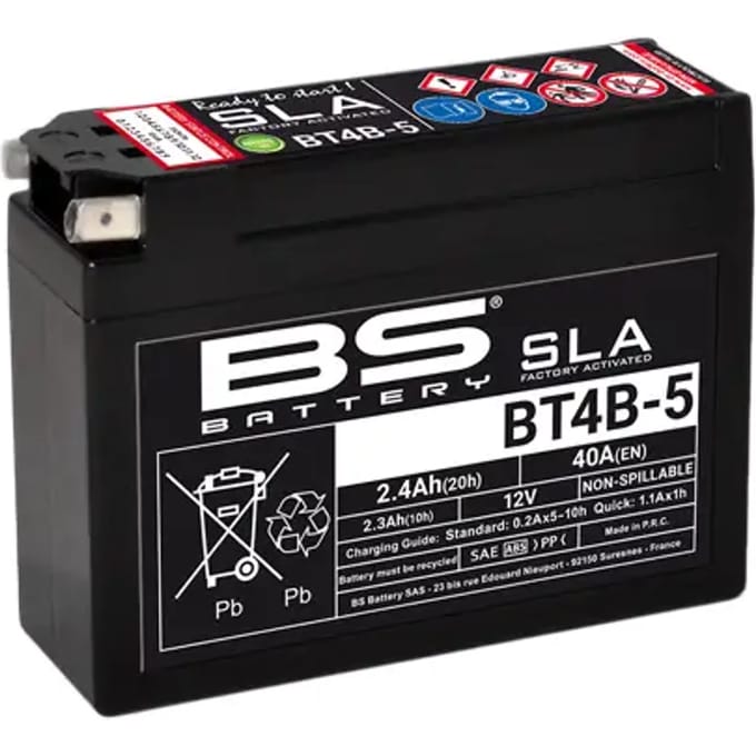 Fabrieksgeactiveerde motorfietsaccu BS Battery BT4B-5