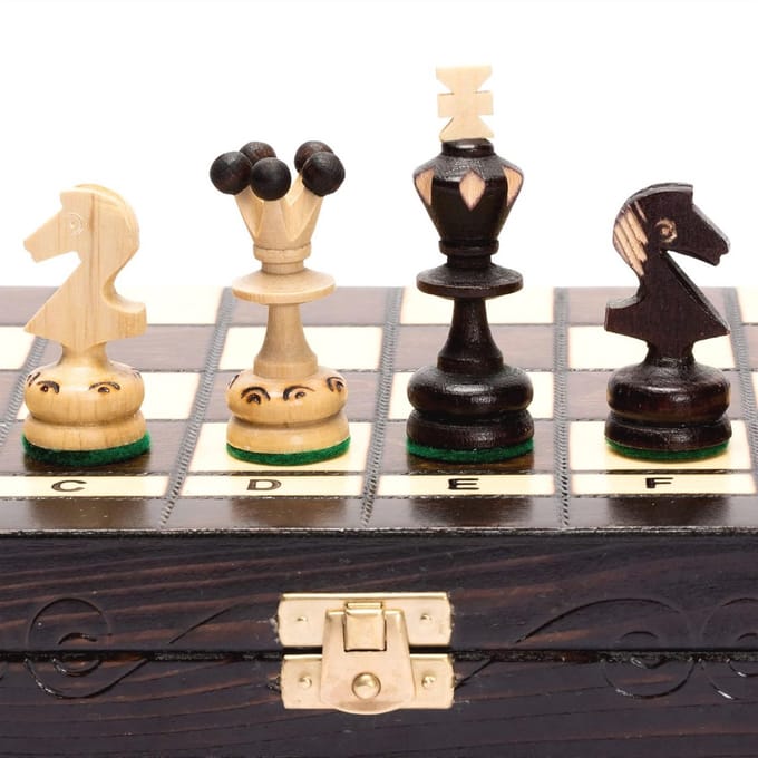 Houten Schaakspel - Gemiddelde Grootte 35 cm
