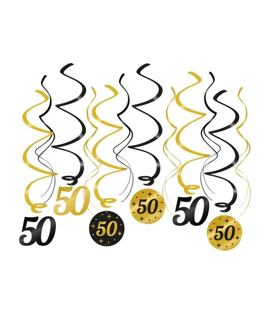 Paperdreams - 6 Swirls Classy Party - 50 jaar