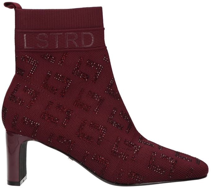 La Strada Enkellaars Bordeaux Knitted - Damesschoenen - Maat - 38