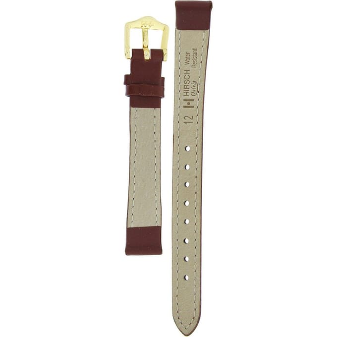 Hirsch Horlogeband -  Osiris Middenbruin - Leer - 12mm