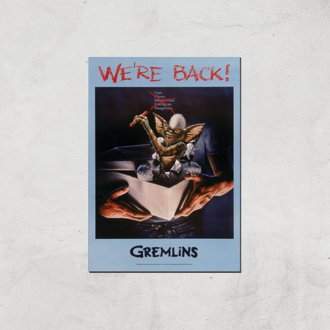 Gremlins We're Back Poster Giclee Art Print - A4 - Print Only