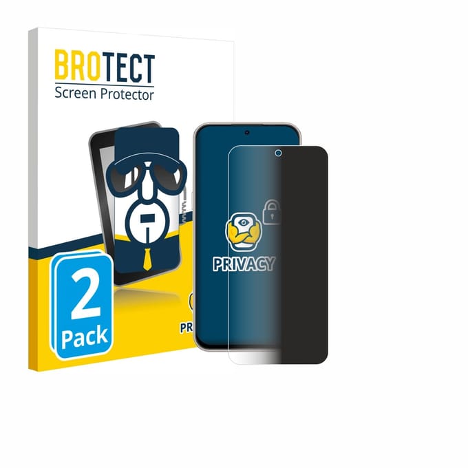 BROTECT - privacy screenprotector voor ZTE Nubia V80 Pro - Folie Beschermfolie Blauwlichtfilter 2 Stuks