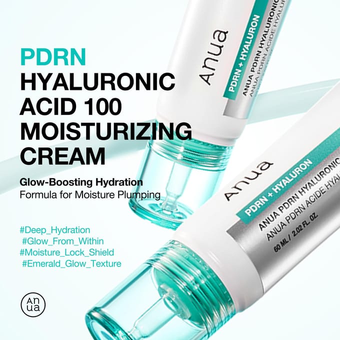 Anua Set de Crème Hydratante Acide Hyaluronique PDRN 60ml*2ea white