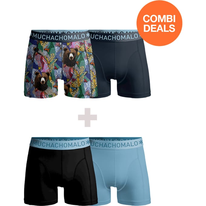 Muchachomalo Heren Boxershorts - 2+2 Pack - Mannen Onderbroeken