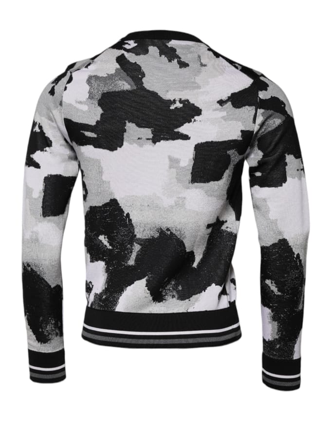 Abstracte Print Gebreide Pullover Trui