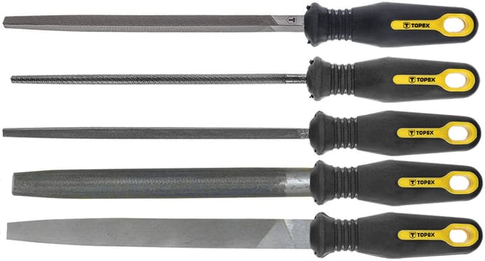 Topex - Vijlenset - 200mm - Vijfdelig - Ergonomische Handgreep
