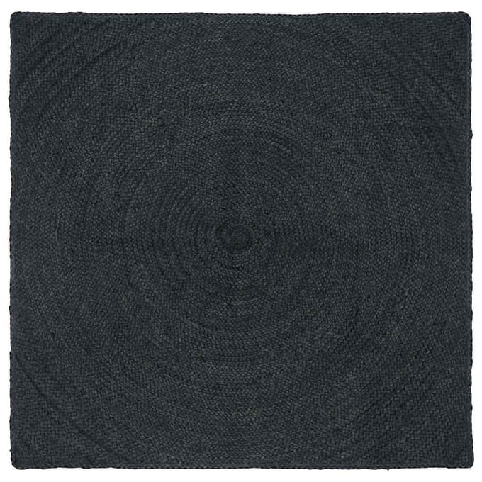 vidaXL - Vloerkleden - Donkergrijs - 120 - x - 120 - cm - Jute