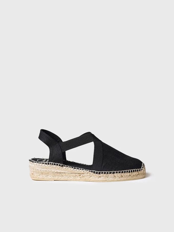 Vegan platte espadrilles voor dames met elastiek | VERONA