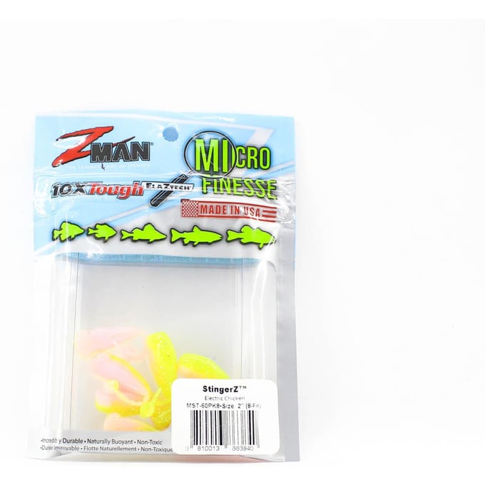 Zman Soft Lure StingerZ 2 pouces 8/Pack poulet électrique (3840)