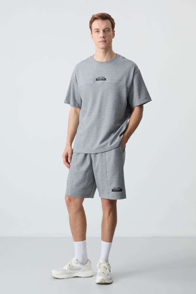 Heren Oversized T-shirt en Korte Broeken Set