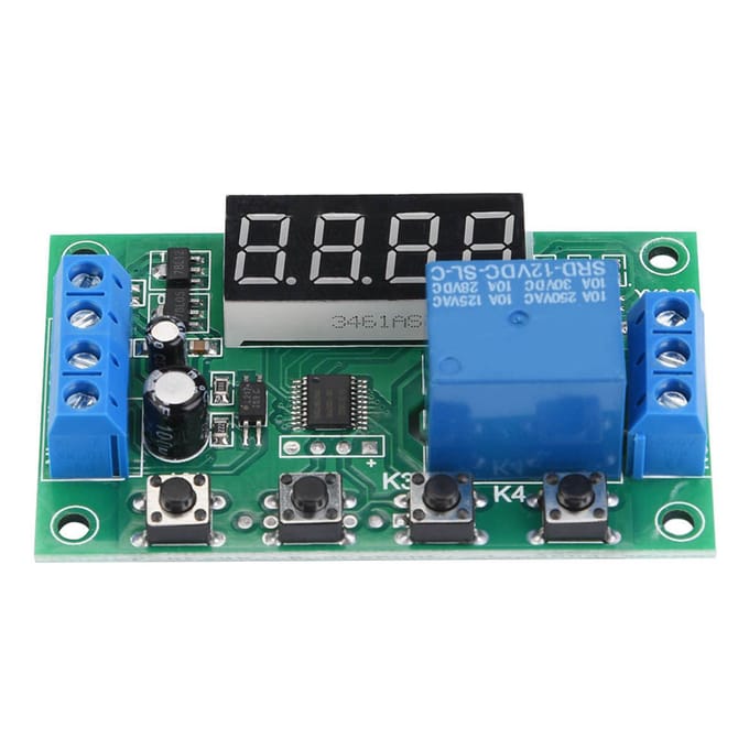 LED-display instelbare timerrelais automatiseringsschakelmodule (12V)