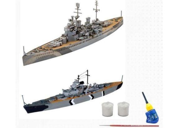Revell Modelbouwpakket Diorama - 05668 First Diorama Set - Bismarck Battle - Starter Kit Plastic - 1:1200 - Modelbouw