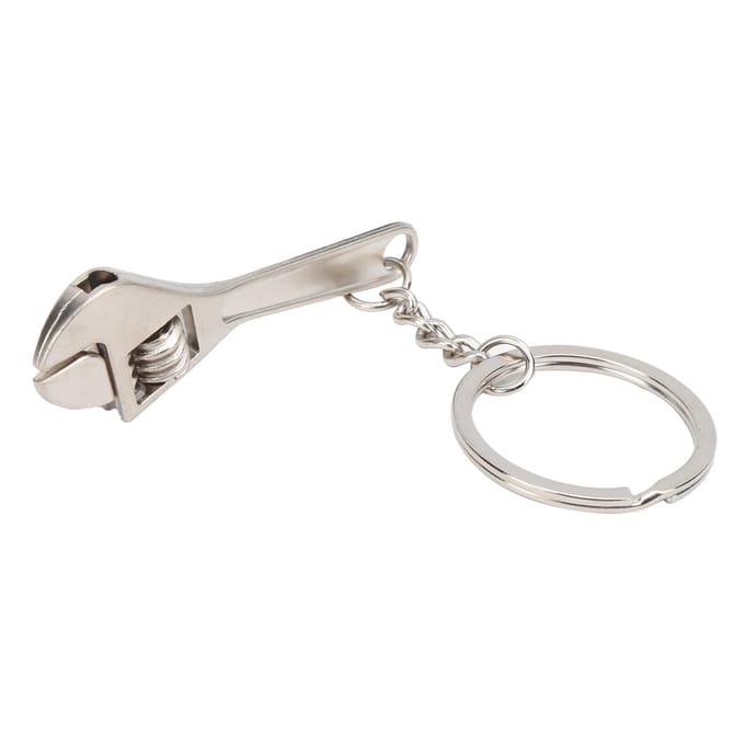 Sleutelhanger Moersleutel Miniatuur Zinklegering Sleutelhanger Decoratie Cadeau voor Ouders Vrienden white