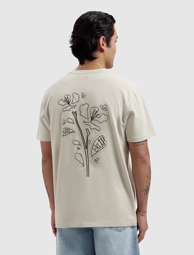 Pure Path T-shirt Embroidered Flower Sand (26010120 - 46)