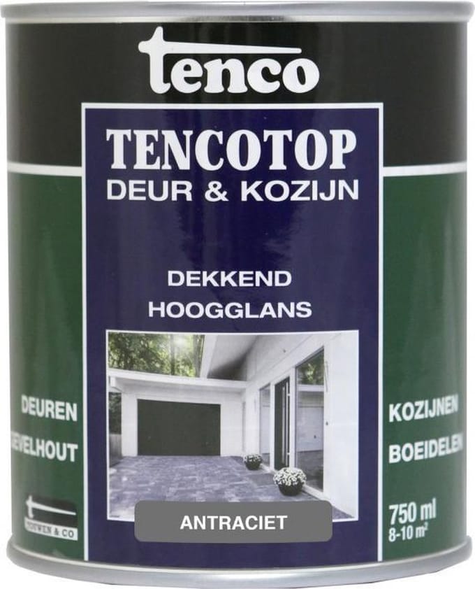 Tenco tencotop deur & kozijn dekkend hoogglans antraciet - 750 ml