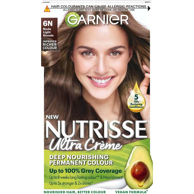 Garnier Nutrisse Permanente Haarverf (Verschillende tinten) - 6N Nude Light Brown