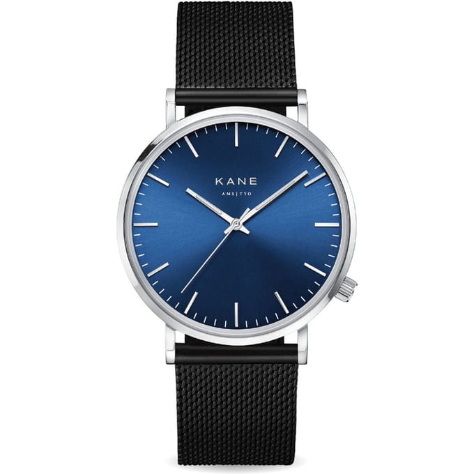 Kane Watches | Blue Artic Black Mesh