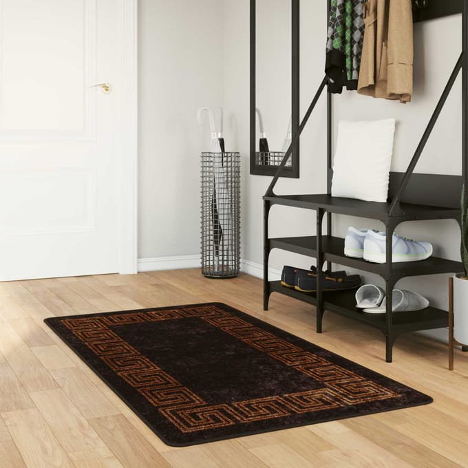 vidaXL - Tapijt - Runner - MARSA - Zwart - 100 - x - 200 - cm - Polyester - en - PVC