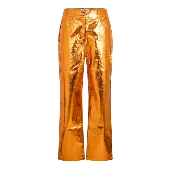 AmyLynn Dames/Dames Metallic Broek (Oranje)