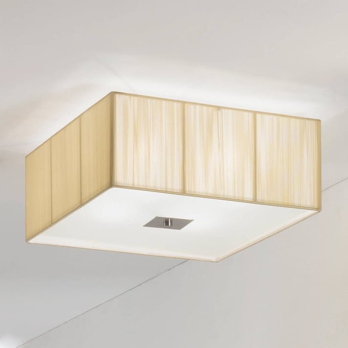 ORION Stoffen plafondlamp Benjamin, vierkant