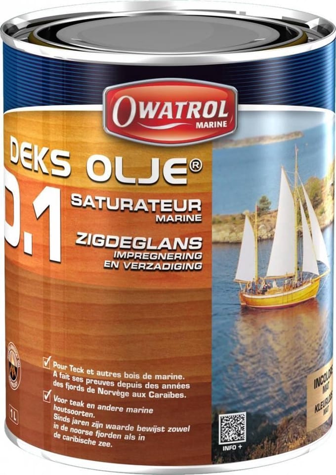 Deks Olje D1 - Houtverzadiger voor exotisch hout - Owatrol - 1 L