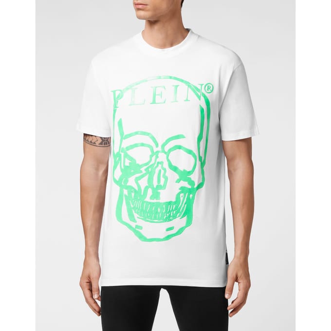 T-Shirt Ronde Hals Skull And Plein