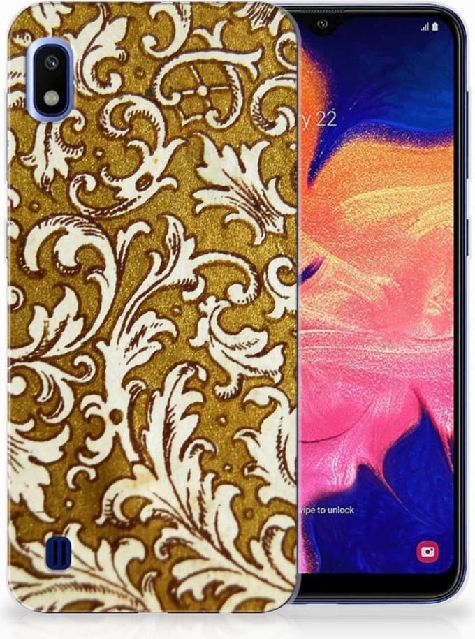 Back Cover voor Siliconen Hoesje Samsung Galaxy A10 Barok Goud