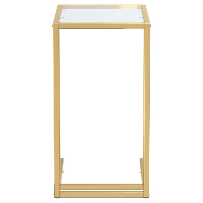 vidaXL - Computer - bijzettafel - 50x35x65 - cm - gehard - glas - transparant